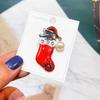 Nova Broche de Natal de Liga Metálica Yimu Cruzamento Papai Noel Corsage Árvore de Natal Presente Joia Fabricante Pronto