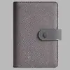 Cuaderno de cuero PU transfronterizo, color macarrón, carpeta A6 con bolsillo con cremallera, cuaderno de presupuestación y contabilidad de efectivo, al por mayor