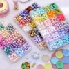 Cuentas octogonales para sellos de cera, juego de 24 piezas, nacaradas, ecológicas, colores mixtos, empaque en caja transparente, sellos de cera al por mayor