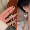 Aguja de plata 925, diseño de nicho, aretes de puesto de mercado nocturno, fuente mayorista, aretes de moda estilo coreano, aretes populares