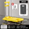 Carretilla de mano plegable portátil Carrito de empuje Carrito de mano ligero Carrito de arrastre para el hogar Carrito de transporte de mercancías de una sola capa Carrito de plataforma plana