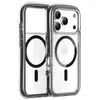 Adequado para Capa de Celular Iphone17Promax, Sucção Magnética com Airbag Transparente, Capa Protetora Anti-Queda para Celular Apple 17Pro