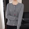 Cardigan de Punto Nuevo Estilo Primavera y Verano Estilo Chanel Cuello Redondo Doble Hebilla Doble Holgado Delgado Moda Estilo Old Money Suéter de Punto