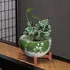 Fuente de agua estilo chino con agua circulante, adecuada para sala de estar u oficina, una pieza decorativa para atraer riqueza, un regalo para inaugurar un negocio