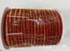 Fita vermelha com folha de ouro, usada para decorar caixas de doces, fita de veludo dourada unilateral, para acessórios de cabelo DIY feitos à mão, embalagem de caixa de presente