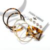 Pendientes de aleación con perlas, nueve pares, elegantes pendientes de borlas apiladas, con personalidad transfronteriza europea y americana de Amazon para verano.