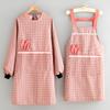 Blusa de Manga Larga Estilo Occidental para Mujer, Delantal de Cocina para el Hogar, Delantal de Cocina Anti-Suciedad y Resistente a Manchas, Ropa de Trabajo a la Moda Estilo Coreano para Adultos