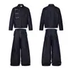 Jia Yi Ku 2026 Nueva Chaqueta de Mezclilla Lavada Color Original Estilo Retro Americano Old Money con Hebilla de Avión Chaqueta de Trabajo para Hombre