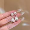 Brincos Exquisitos, Luxo Acessível e High-End com Borlas de Pérolas de Água Doce Escovadas, Brincos de Design Elegante de Nicho para Mulheres