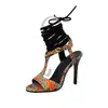 48 Sandalias de Tacón Alto de Gamuza Europeas y Americanas Tallas Grandes Comercio Exterior Correa de Cordón Envolvente 32 Sandalias Zapatos de Verano Punta Abierta 2023