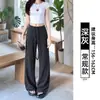 Pantalones de pierna ancha con lunares amarillos para mujer, estilo fino de verano, nuevos pantalones de fitness de cintura baja 2026, pantalones deportivos de yoga para petite