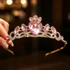 Tocado de Corona Infantil, Lindas Diademas de Princesa para Niñas, Tocado Estilo Elsa Barbie, Accesorios para Actuación en Escenario al por Mayor