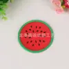 Linda forma de fruta de dibujos animados creativa PVC goma blanda silicona posavasos redondo regalo de actividad al por mayor