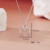Plata de ley S925 nuevo collar de campana anillo mobius nicho lujo ligero alto sentido cadena clavícula para niña al por mayor