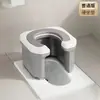 Conversión de Inodoro de Sentadilla a Sentado para Uso Doméstico, Taburete Especial para Inodoro para Personas Mayores, Orinal para Mujeres Embarazadas, Taburete Portátil para Inodoro