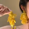 Serie Azul Océano Pendientes Naturales de Estrella de Mar Estilo Vacaciones en la Costa Pendientes Únicos Lujo Ligero Nicho Joyería para Orejas Exquisita