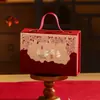 Nova Caixa de Presente Festiva Estilo Chinês com Tampa Flip-Top, Caixa de Doces de Casamento da Moda, Banquete de Casamento e Noivado, Caixa de Presente para Aniversário de Lua Cheia