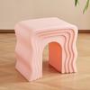 Mesa de centro estilo europeu Wave Entrada Banco para troca de sapatos Decoração de piso Quarto Banco de maquiagem Sofá Mesa lateral Sala de estar Mesa de centro Combinação