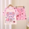 Pijamas de verano para niños, novedad de 2025, de manga corta, finos, para niños, grandes, adolescentes, ropa de casa, ropa exterior.