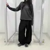 Camiseta Básica Versátil Casual Cómoda con Forro de Borrego Dongdaemun Corea del Sur 2025 Otoño e Invierno Cuello Alto Manga Larga