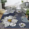 Nueva alfombra de suelo de terciopelo de cristal con diseño floral chino, resistente a la suciedad, resistente al desgaste, fácil de mantener, adecuada para la sala de estar y el área de la mesa de centro, directo del fabricante
