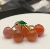 Ágata Escarlata Fruta de Cereza Pequeña Joyería Exquisita Colgante Pequeño Accesorios de Cuerda Trenzada DIY Fábrica Venta al por Mayor Cianita