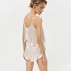 Camisola de Seda com Shorts para Comércio Exterior Feminino, Lingerie Sexy Preguiçosa de Verão para Senhoras, Pijama Sem Costas de Alta Qualidade da Amazon para Mulheres