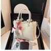 Bolsa de Mão Casual Lisa Transfronteiriça Moda Coreana Bolsa Saco 2025 Nova Primavera Textura Urbana Bolsa Transversal Tendência