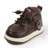 Botas Martin Infantis 2026 Primavera e Outono Novo Estilo Botas Curtas para Meninos Moda Britânica Botas de Couro para Meninas Sola Macia Sapatos de Bebê Unitário