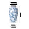 Jarrón de cerámica de estilo chino de porcelana azul y blanca, nuevo, hidropónico, color primaveral, semihecho a mano, adornos hidropónicos.
