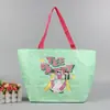 Filme à prova d'água impressão colorida bolsa portátil de PP trançado promoção publicitária zíper de pele de cobra trançada bolsa de compras peritoneal portátil