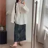 Blusa artística coreana de manga larga estilo retro para mujer, nueva colección verano 2026, corte holgado, estiliza la figura, estilo "old money", top versátil
