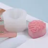 Molde de Silicone Coração de Rosa para Dia dos Namorados DIY Molde de Silicone para Fazer Chocolate Doce Fondant Decoração de Bolo