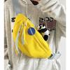 Bolsa de Peito Estilo Japonês Estilo Ins Feminina Grande Capacidade Casual Versátil Cor Contrastante Estudante Bolsa Transversal Moda Esportes Ciclismo Bolsa de Cintura
