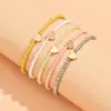 Pulseiras de Miçangas de Arroz Transfronteiriças com Vários Estilos, Miçangas de Vidro CCB, Conjuntos Empilháveis com Pingente Redondo e Joias Inspiradas em Designers