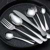 Fonte Transfronteiriça Conjunto de Talheres de Aço Inoxidável 1010 para Restaurantes, Uso Doméstico, Uso Comercial, Comida Ocidental, Hotel, Restaurante, Colher de Sopa, Garfo