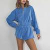 2026 Ropa Cruzada Europea y Americana de Primavera y Otoño Suéter de Punto de Color Sólido Conjunto de Sudadera Casual Urbana de Moda para Mujer