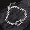 Pulsera Popular Transfronteriza Europea y Americana de Zirconia Negra Cruzada para Mujer Pulsera Retro Hip-Hop Flor de Iris Dropshipping