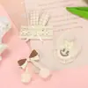 Malla Fresca Lazo Lindo Gatito Conejo Pegatinas de Tela Hecho a Mano DIY Accesorios Medias Zapatos y Sombreros para Niños Accesorios