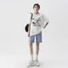 Shorts Jeans Versátil Estilo Coreano para Mulheres, Novo Verão 2023 Cintura Alta Solto Emagrecedor Perna Reta Jeans