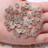 Girasol Seleccionado Cuidadosamente Cosido a Mano Flor de Placa de Flor de Diamante Redondo de Garra de 8 mm Pedrería DIY Ropa Diamante de Color Broche Accesorios Decorativos