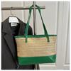 Bolsa de palha de grande capacidade feminina 2025, nova, moderna, elegante, versátil, simples, de nicho, retrô, bolsa tote feminina de alta qualidade