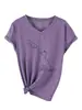 Camiseta de manga corta con cuello en V, linda, divertida y versátil para mujer, con diseño de puño de gatito, de Amazon Wish, comercio electrónico transfronterizo, en stock para usar en capas