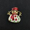 Broche de Liga de Natal Fofo Boneco de Neve Alfinete Decorativo Presente de Feriado Venda por Atacado