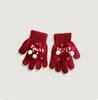 Set de Guantes de Lana y Bufanda Navideños, Lindo y Cálido, Pantalla Táctil, Dedos Separados, Unisex, Otoño e Invierno, Dibujos Animados para Niños