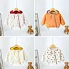 Jaqueta corta-vento com capuz infantil para primavera e outono para meninos e meninas, Casaco à prova de vento com estampa de desenho animado, Jaqueta solta com zíper para bebês
