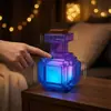 Nova luz de torneira de garrafa de poção pequena brilhante de 7 cores para Minecraft, uma luz ambiente temática de jogo para quartos, uma pequena luz noturna