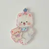 Perro West Highland de Dibujos Animados Lindo Hueso Acrílico Hecho a Mano DIY Accesorios Tocado Parche de Pegamento de Crema Venta al por Mayor
