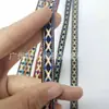 1-2cm Estilo Étnico Colorido Poliéster Jacquard Rombo Cinta Tejida Retro Decoración del Hogar Correa para Maletas Ropa de Moda