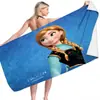 Toalla de Playa Serie Frozen, Toalla Cuadrada Versátil de Doble Cara de Forro Polar de Fibra Ultrafina para Natación y Baño